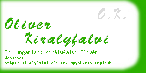 oliver kiralyfalvi business card