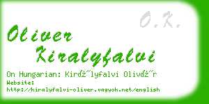 oliver kiralyfalvi business card